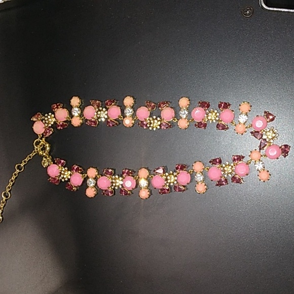 J Crew Brulee Coral Statement Necklace BARBIE PINK - Picture 15 of 15